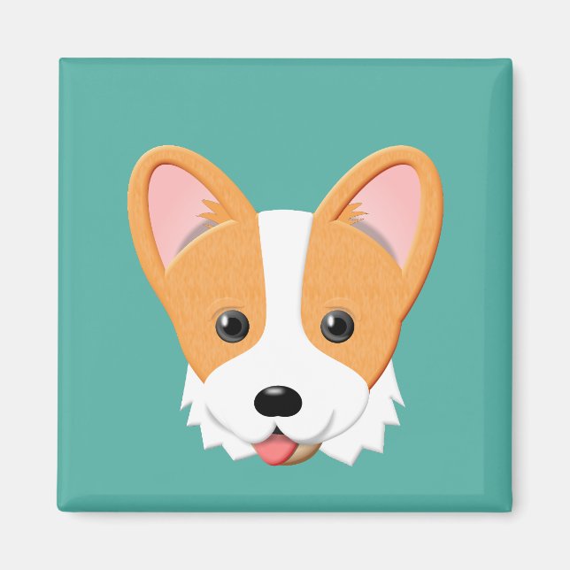 Cartoon Corgi Magnet (Front)