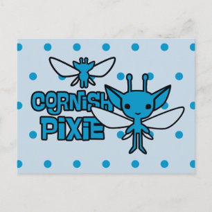 Cartoon Cornish Pixie Character Art Postcard