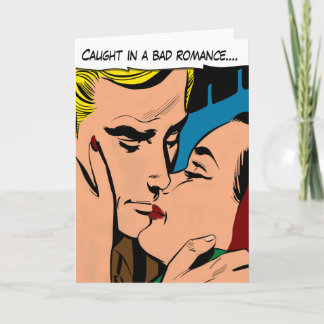 Cartoon Couple Kissing Valentine's Day Card