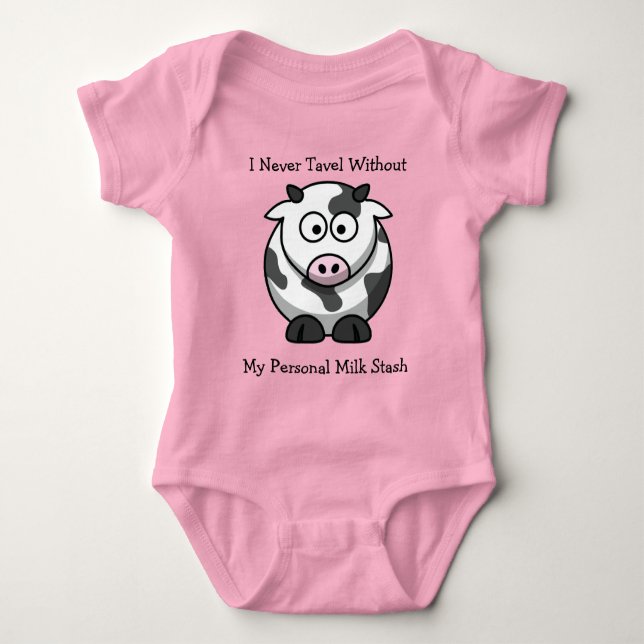 Cartoon Cow Baby Tee (Front)