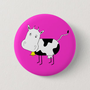 Cartoon Cow Button
