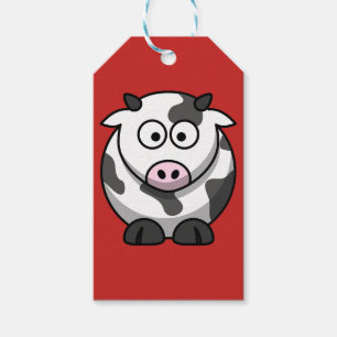 Cartoon Cow Custom Gift Tags