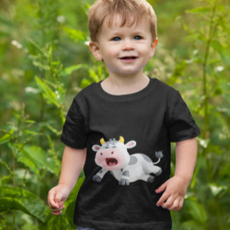 Cartoon Cow - Cute Cartoon Cow T-Shirt