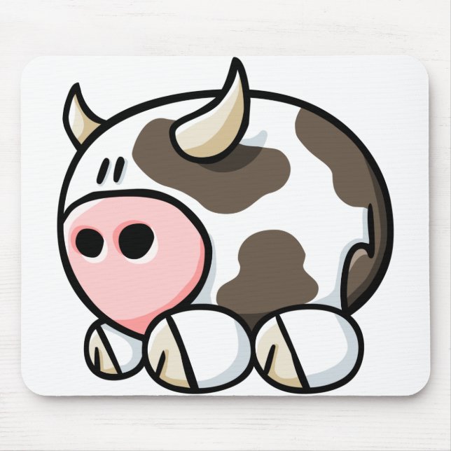 Cartoon Cow Mouse Pad (Front)