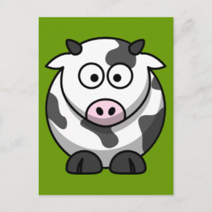 Cartoon Cow Postcard