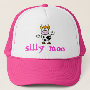 Cartoon cow trucker hat