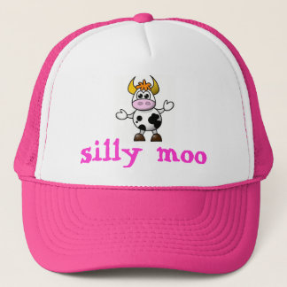 Cartoon cow trucker hat