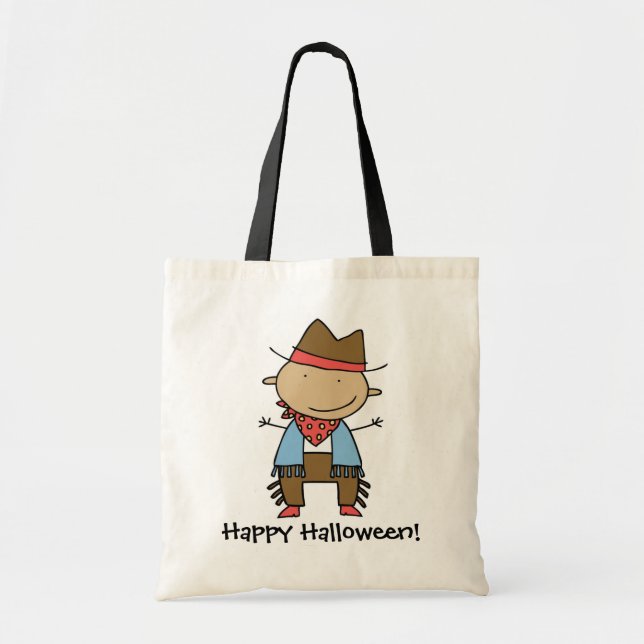 Cartoon cowboy customisable trick or treat bag (Front)