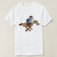 Cartoon Cowboy Gallops Fast Animated Horse