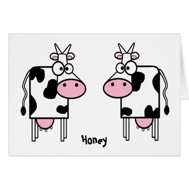 Cartoon Cows Love (Front Horizontal)