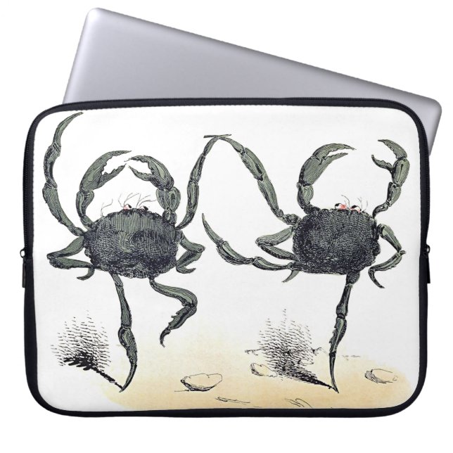 Cartoon Crab Laptop Sleeve (Front)