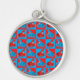 Cartoon crab mosaic key ring