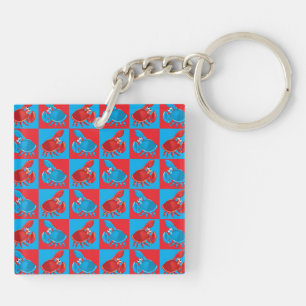 Cartoon crab mosaic key ring