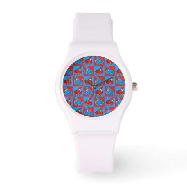 Cartoon crab mosaic watch (Front)