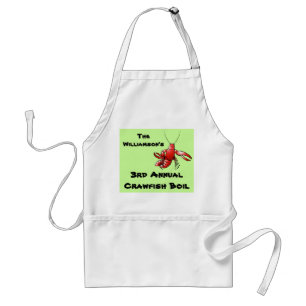 Cartoon Crawfish Boil Custom Name Annual Party Standard Apron