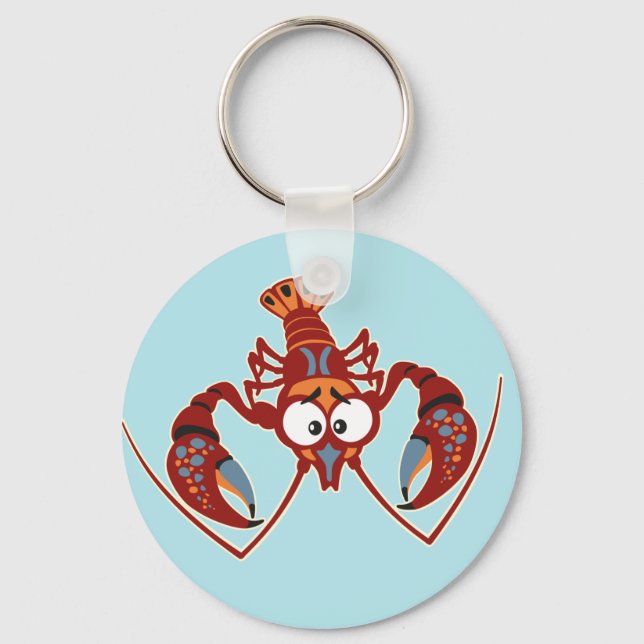 cartoon crayfish key ring (Front)