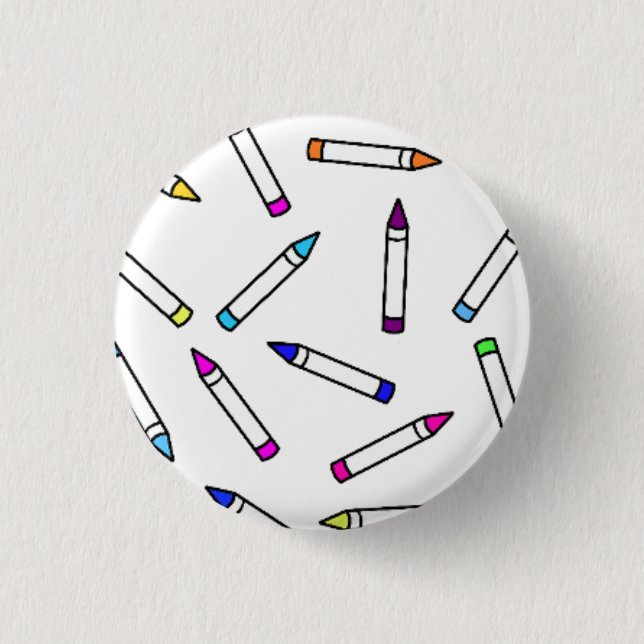 Cartoon Crayon Pattern Decorative 3 Cm Round Badge (Front)