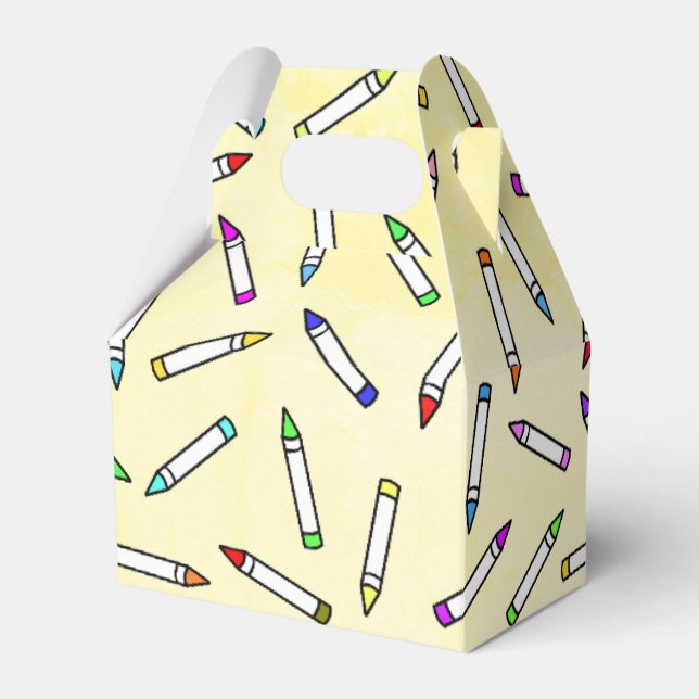Cartoon Crayon Pattern Favour Box (Front Side)