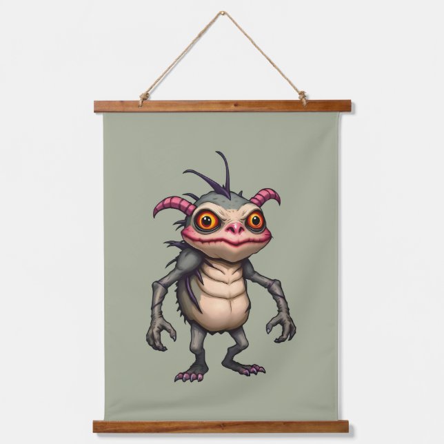 Cartoon creature hanging tapestry (Front)