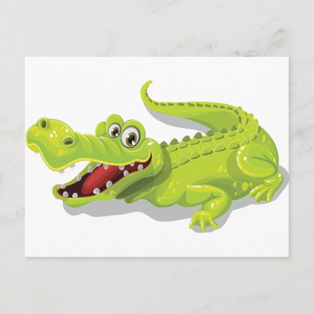 Cartoon Crocodile Postcard (Front)