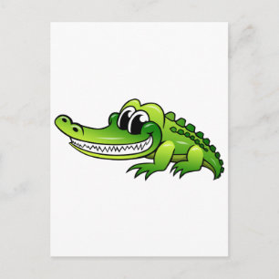 Cartoon Crocodile Postcard
