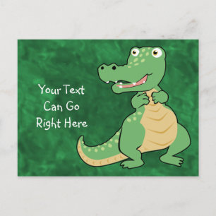 Cartoon Crocodile Postcard