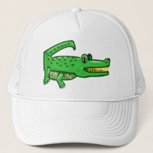 Cartoon Crocodile Trucker Hat