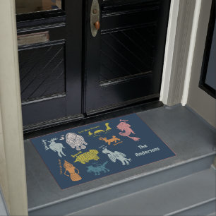 Cartoon Cryptids Cryptozoology Guide Personalised Doormat
