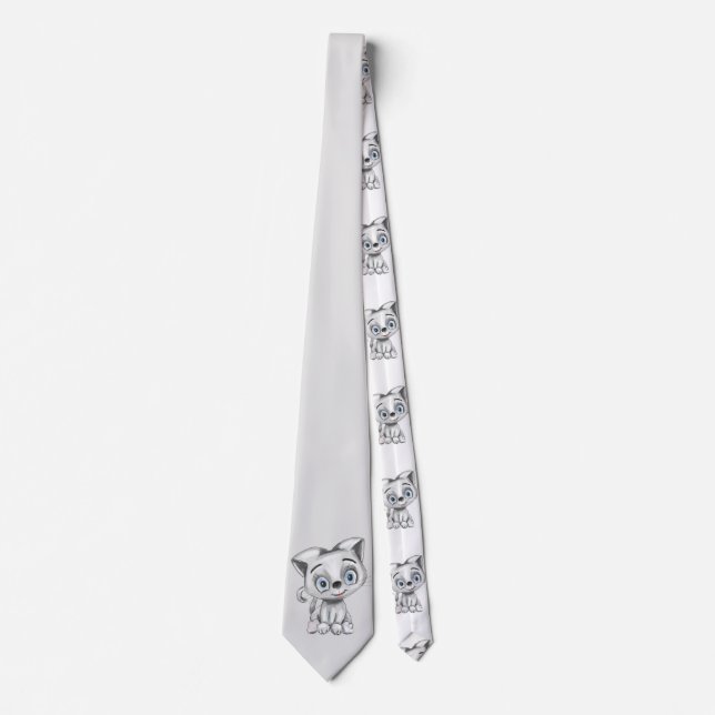 Cartoon Cute cat Tie (Front)
