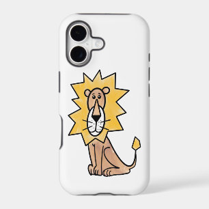 cartoon cute lion kids retro safari jungle animal