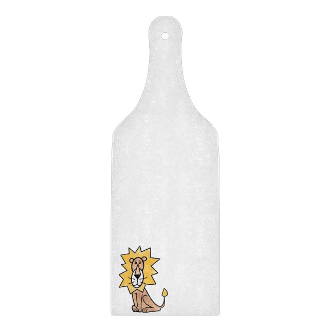 cartoon cute lion kids retro safari jungle animal  cutting board (Front)