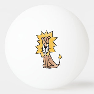 cartoon cute lion kids retro safari jungle animal ping pong ball