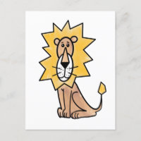 cartoon cute lion kids retro safari jungle animal