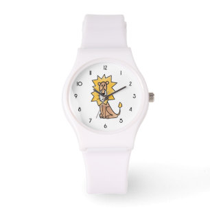 cartoon cute lion kids retro safari jungle animal watch