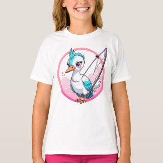 Cartoon Cute White Swan T-Shirt