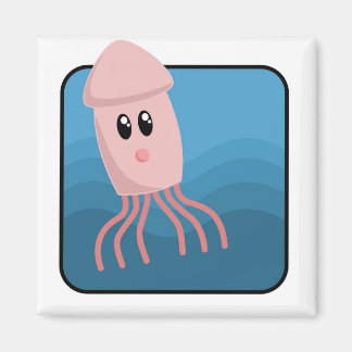 Cartoon Cuttlefish Magnet