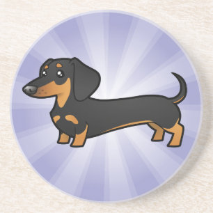 Cartoon Dachshund (smooth coat) Coaster