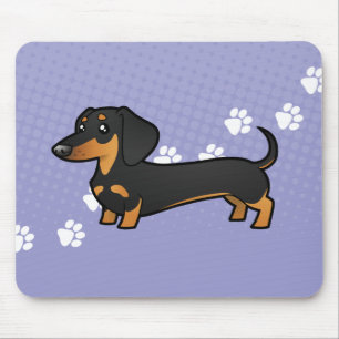Cartoon Dachshund (smooth coat) Mouse Pad
