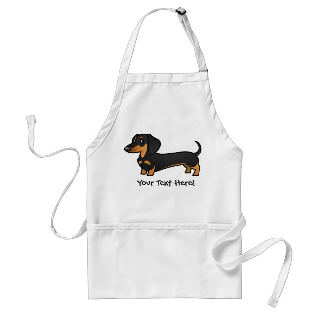 Cartoon Dachshund (smooth coat) Standard Apron (Front)