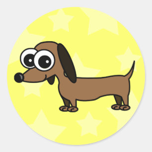 Cartoon Dachshund Stickers