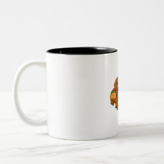 Cartoon Dachshunds as hot dogs Two-Tone Coffee Mug