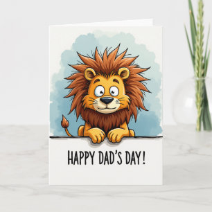Cartoon Dads Day Embrace Card