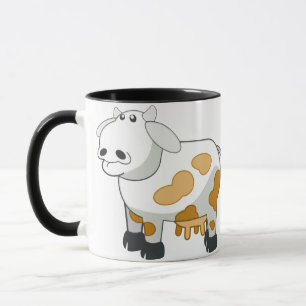 Cartoon Dairy Cow Ceramic Mug