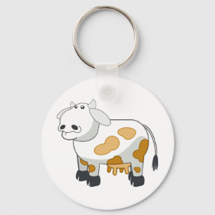 Cartoon Dairy Cow Key Chain