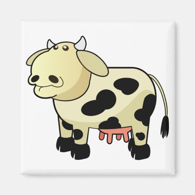 Cartoon Dairy Cow Magnet (Front)