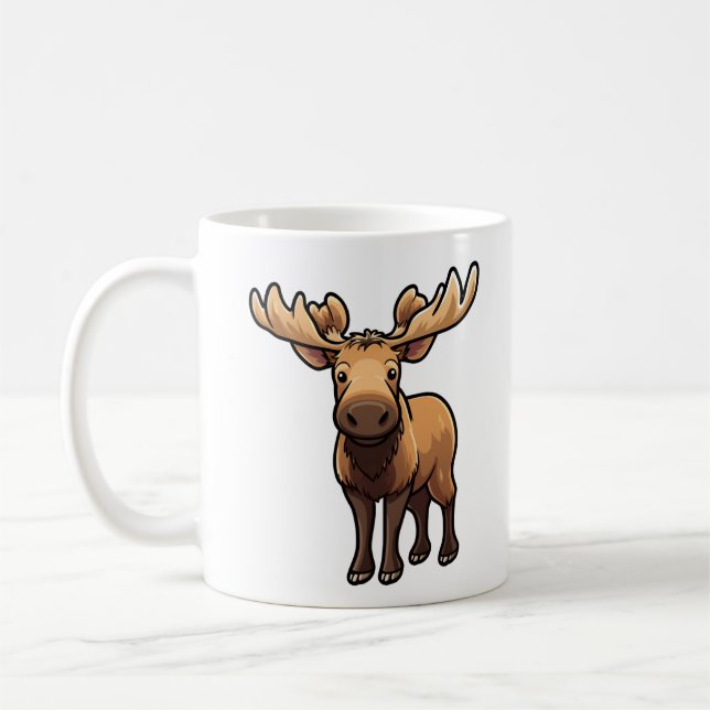 Cartoon deer illustration Coffee Mug (Left)