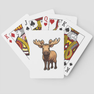 Cartoon deer illustration Playing Cards