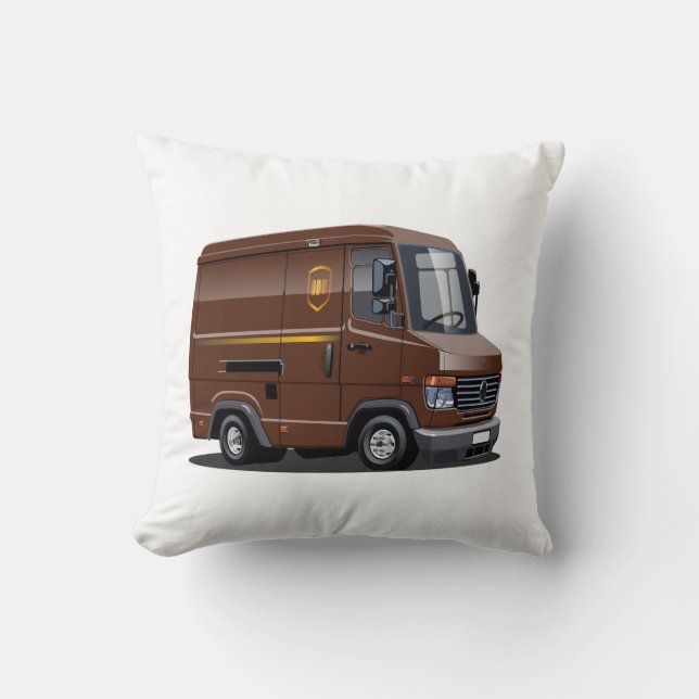 Cartoon delivery van cushion (Front)