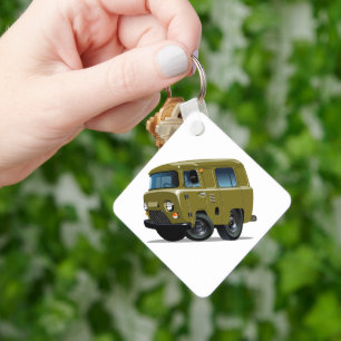 Cartoon delivery van key ring