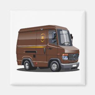 Cartoon delivery van magnet